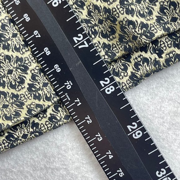 NWT ANN TAYLOR Factory Signature Womens 12 Gold Metallic Straight Ankle Pants - Picture 4 of 10